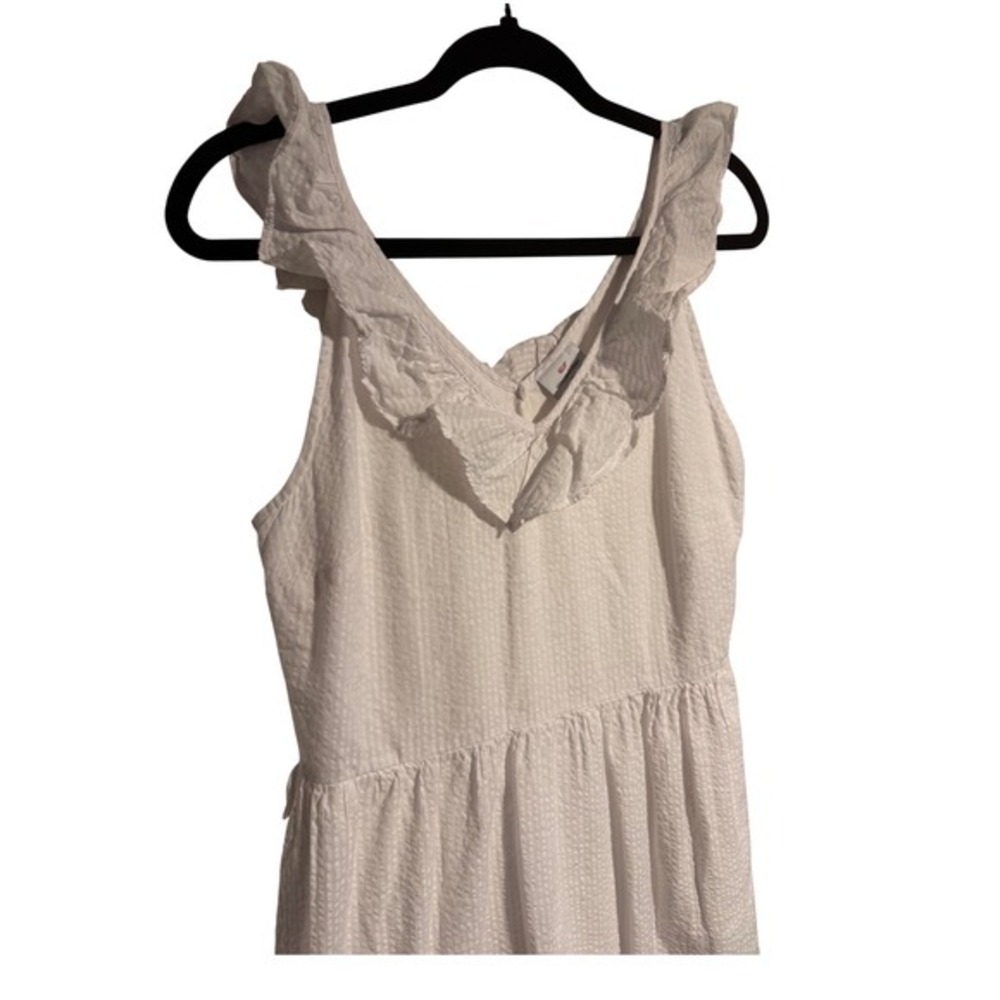 Vineyard Vines for Target Dress Womens Small White Excellent Seersucker Ruffle - Picture 3 of 7